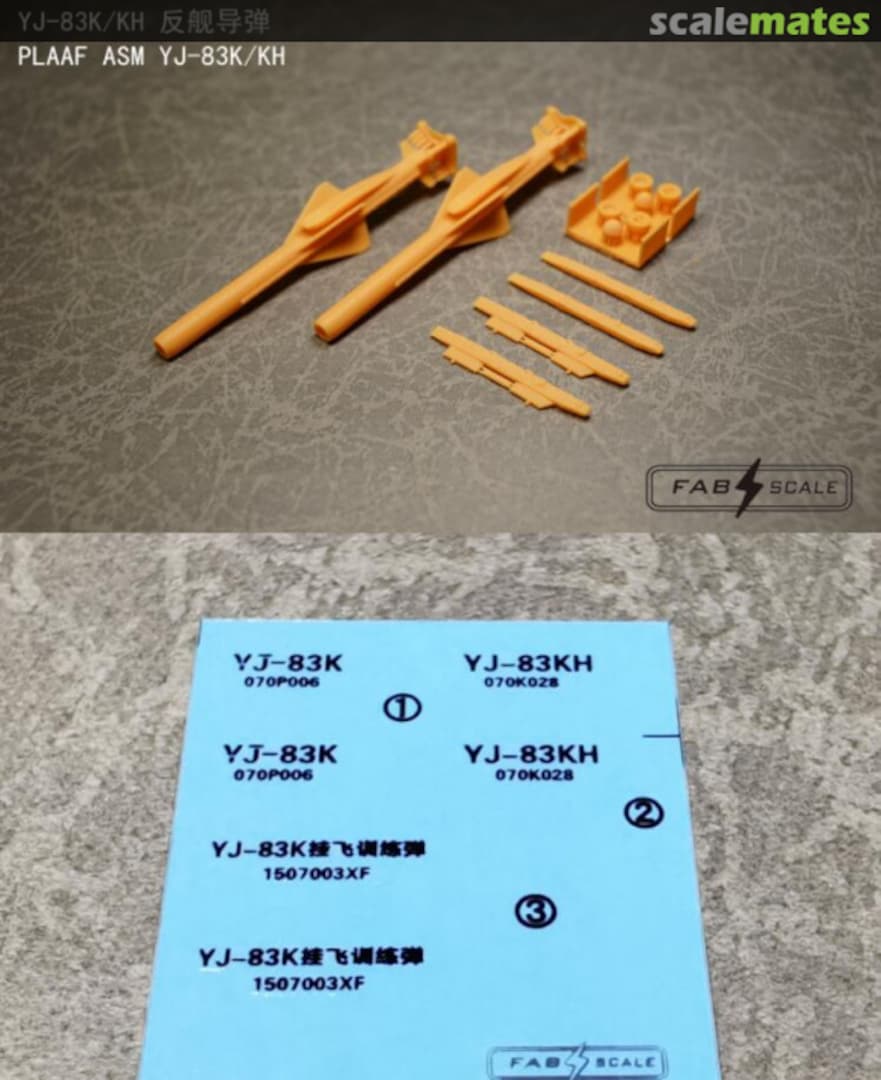 Contents YJ-83K Air-Ship Missiles and Pylons Fa72036 Fab Scale Contents YJ-83K Air-Ship Missiles and Pylons Fa72036 Fab Scale