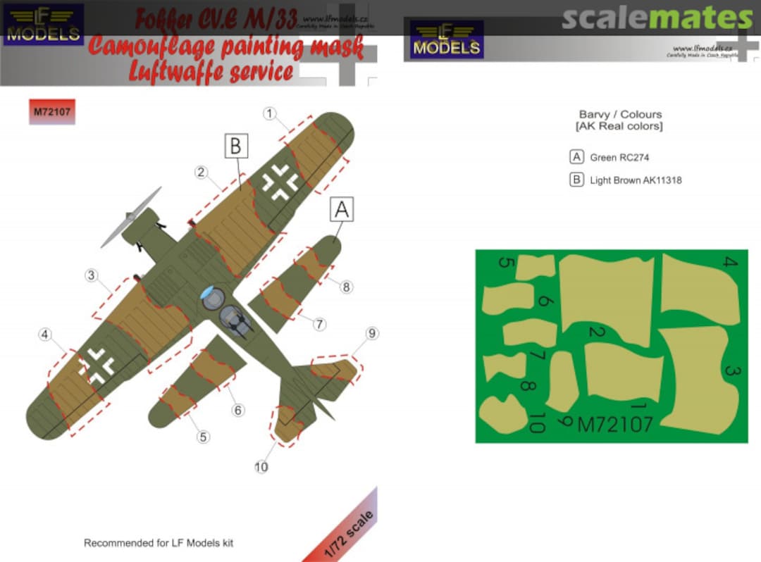 Boxart Fokker CV.E M/33 M72107 LF Models Boxart Fokker CV.E M/33 M72107 LF Models