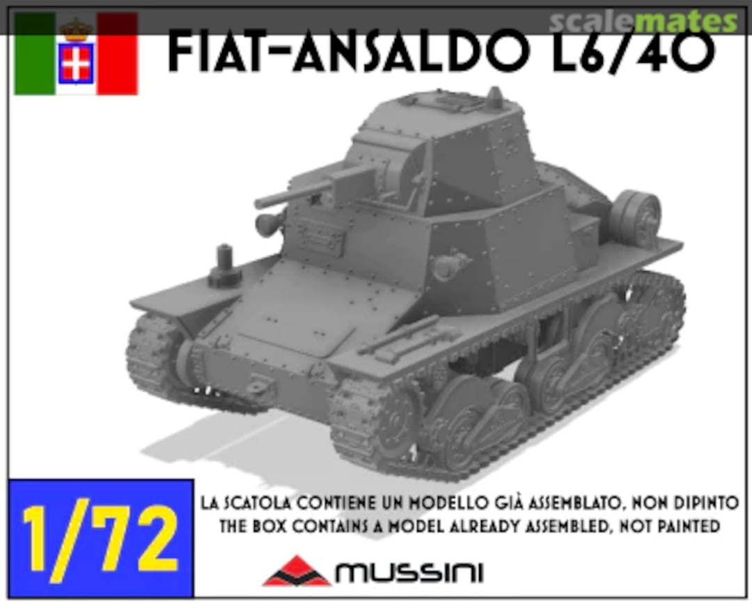 Boxart Fiat-Ansaldo L6/40 Fiat-Ansaldo L6/40 scala Mussini Boxart Fiat-Ansaldo L6/40 Fiat-Ansaldo L6/40 scala Mussini