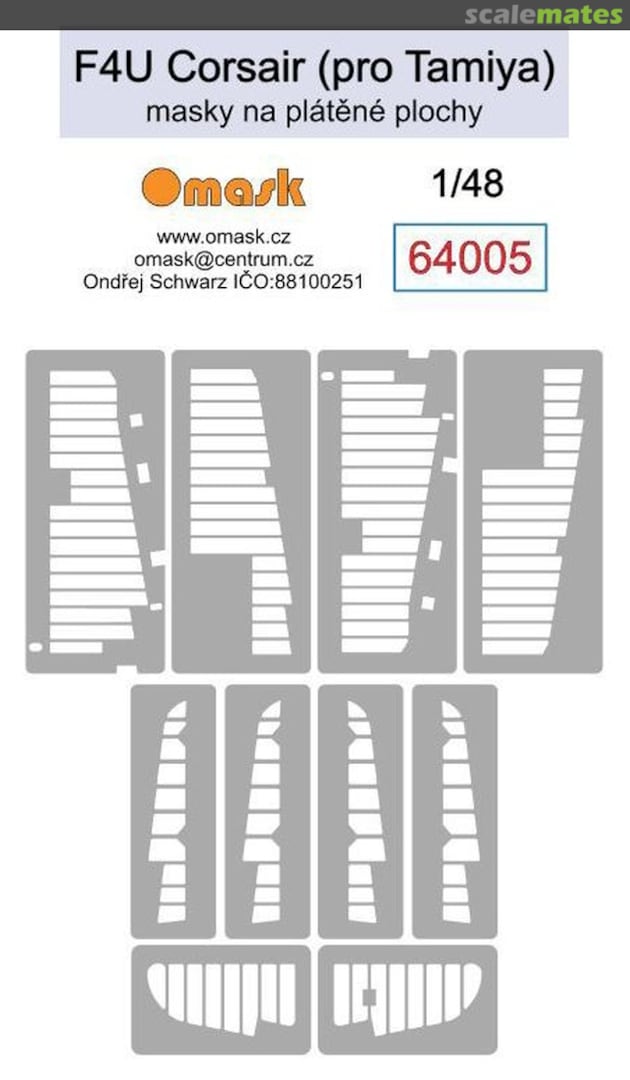 Boxart F4U Corsair canvas masks 64005 Omask
