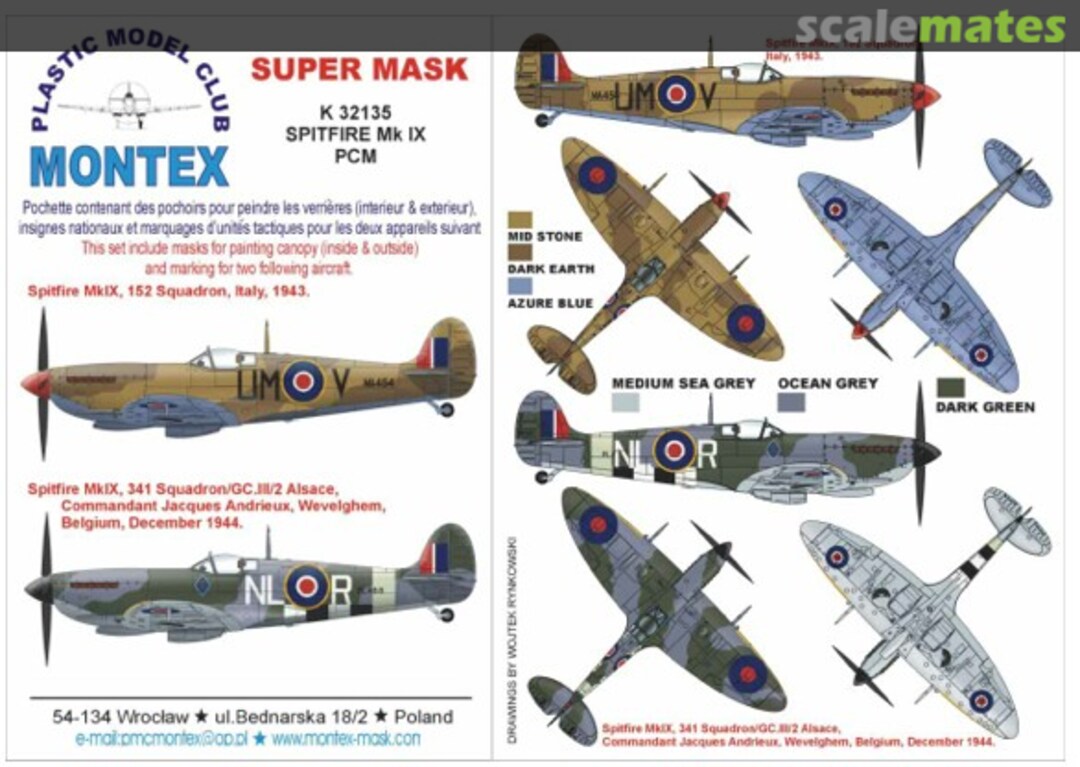 Boxart Spitfire Mk IX K32135 Montex Boxart Spitfire Mk IX K32135 Montex