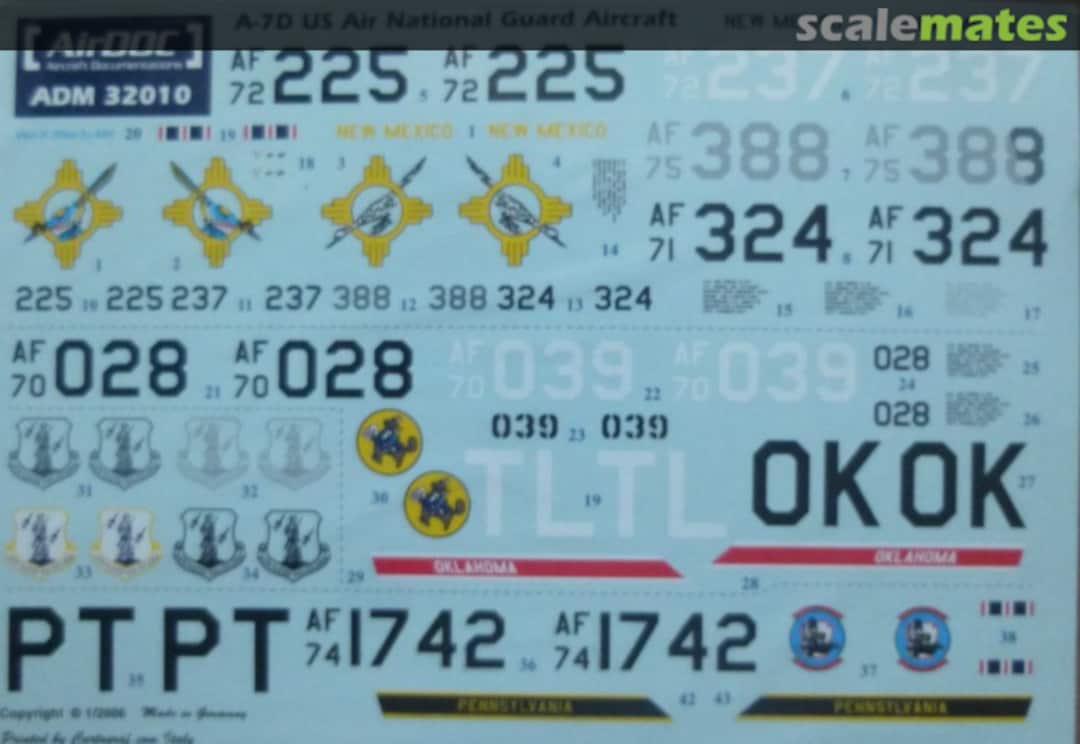 Boxart ADM A-7D US Air National Guard Aircraft ADM 32010 AirDOC Boxart ADM A-7D US Air National Guard Aircraft ADM 32010 AirDOC