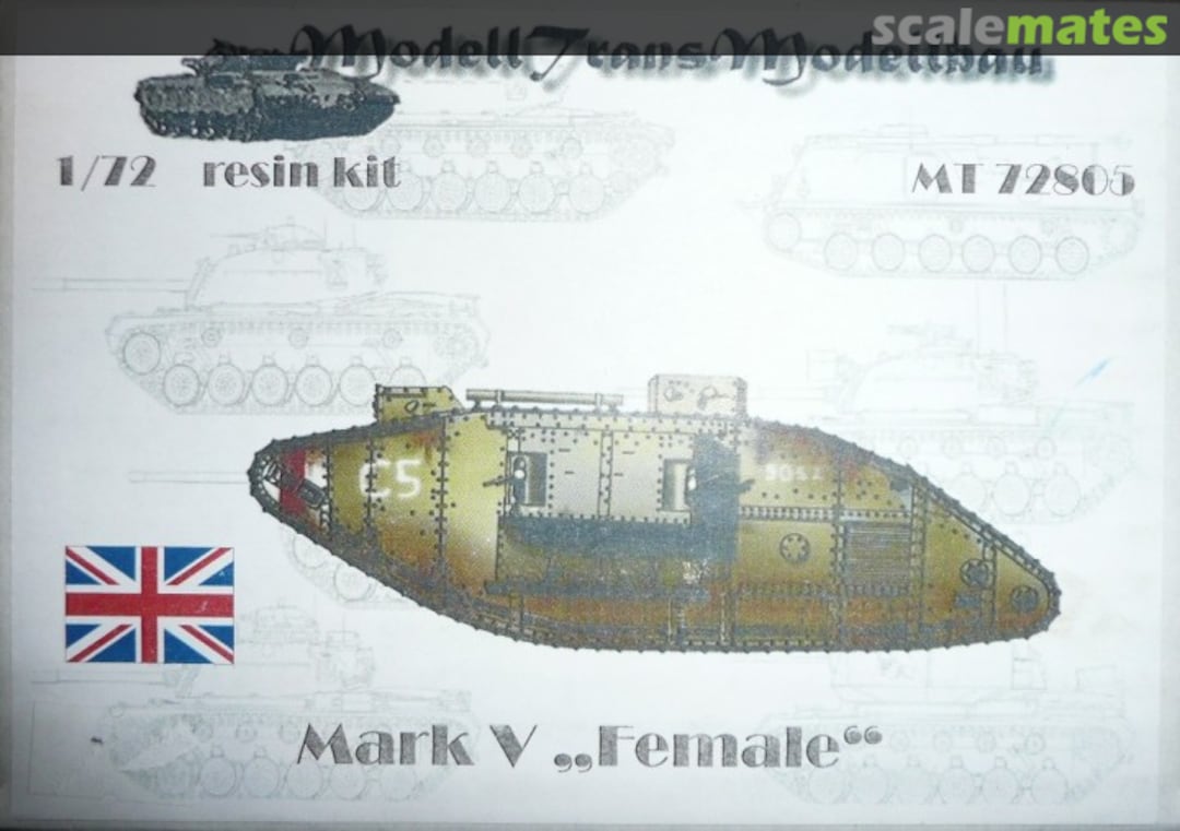 Boxart Mark V "Female" MT72805 Modell Trans Modellbau Boxart Mark V "Female" MT72805 Modell Trans Modellbau