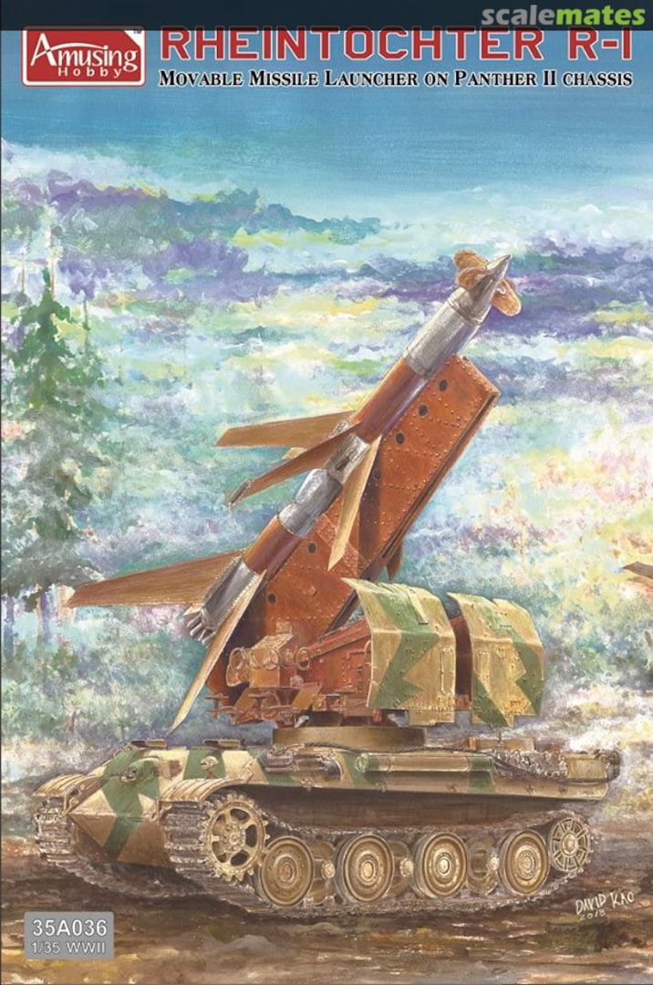 Boxart Rheintochter R-1 on Panther II chassis 35A036 Amusing Hobby Boxart Rheintochter R-1 on Panther II chassis 35A036 Amusing Hobby
