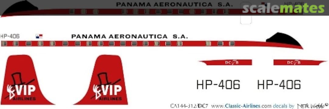 Boxart VIP Airlines/Panama Aeronautica DC-7 CA144-318 Classic Airlines Boxart VIP Airlines/Panama Aeronautica DC-7 CA144-318 Classic Airlines