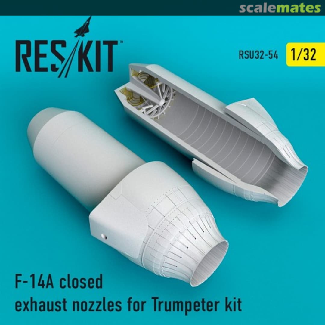 Boxart F-14A closed exhaust nozzles RSU32-0054 ResKit Boxart F-14A closed exhaust nozzles RSU32-0054 ResKit