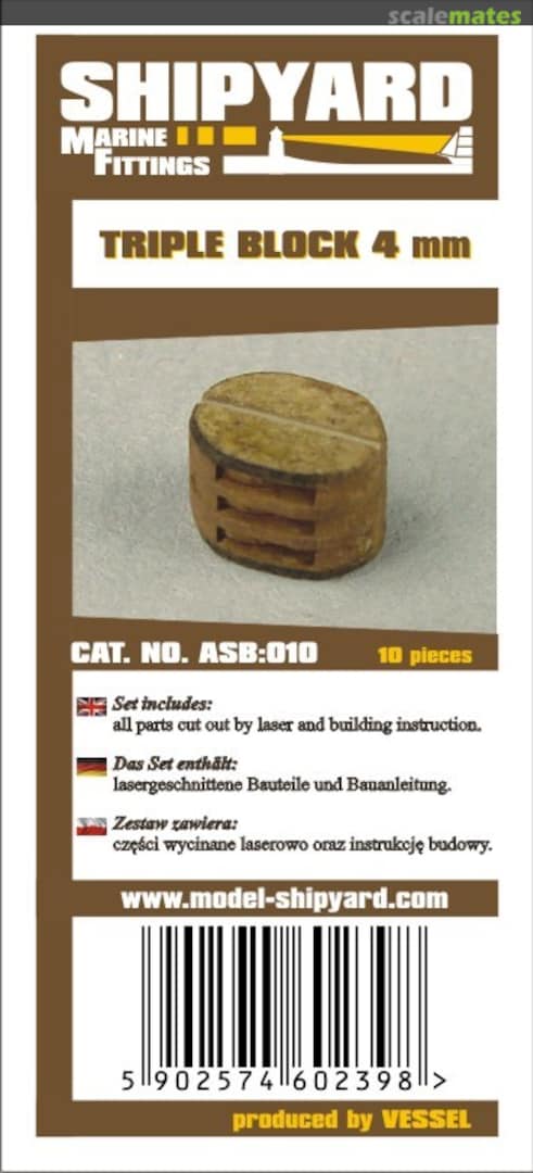 Boxart Triple Block 4mm ASB:010 Shipyard Boxart Triple Block 4mm ASB:010 Shipyard