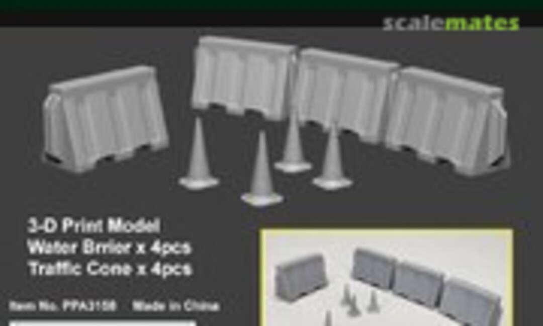 1:72 Water Barriers & Traffic Cones (J's Work PPA3158) PPA3158
