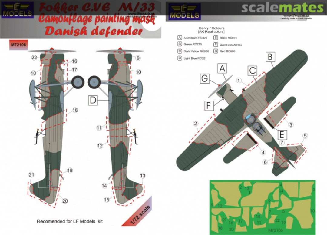 Boxart Fokker CV.E M/33 M72106 LF Models Boxart Fokker CV.E M/33 M72106 LF Models