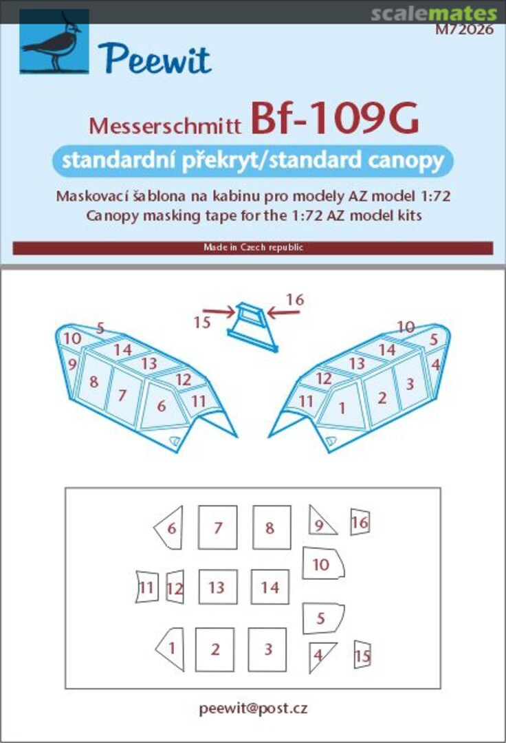 Boxart Messerschmitt Bf 109G M72026 Peewit Boxart Messerschmitt Bf 109G M72026 Peewit