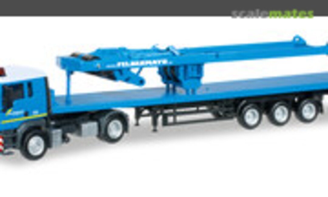 MAN TGS L Flachbett-Sattelzug mit SA-Bock für Liebherr LR 1600/2 "Felbermayr" (A) (Herpa 303781)