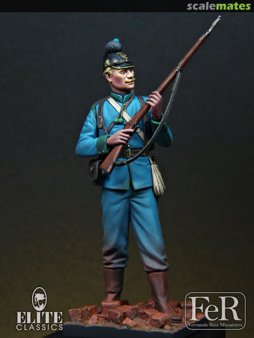 Boxart Private, 9th Battalion, Bavarian Jägers ELI00023 FeR Miniatures Boxart Private, 9th Battalion, Bavarian Jägers ELI00023 FeR Miniatures