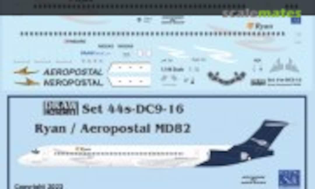1:144 Ryan / Aeropostal MD82 (Draw Decal 44-DC9-16) 44-DC9-16