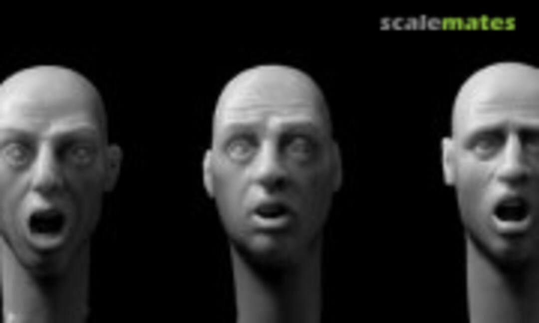 1:35 Bare Heads - anxious or frightened expression (Hornet & Wolf HH30) HH30