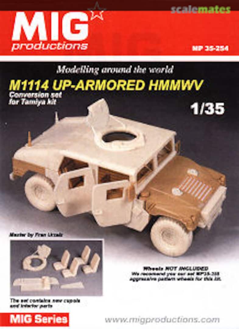 Boxart M1114 Up-armored Humvee MP 35-254 MIG Productions Boxart M1114 Up-armored Humvee MP 35-254 MIG Productions