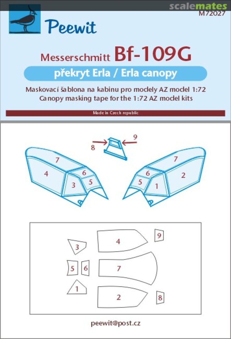 Boxart Messerschitt Bf 109G - 'Erla' type M72027 Peewit Boxart Messerschitt Bf 109G - 'Erla' type M72027 Peewit