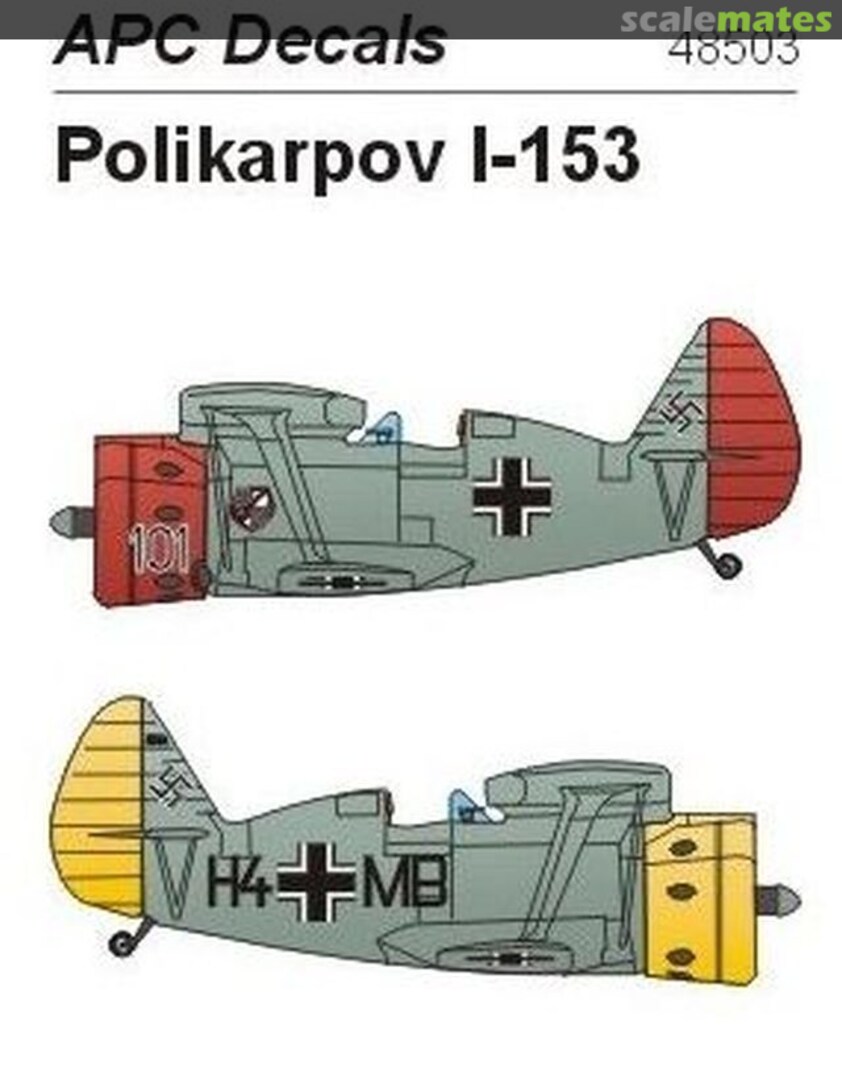 Boxart Captured Polikarpov I-153 APC48503 APC Decals