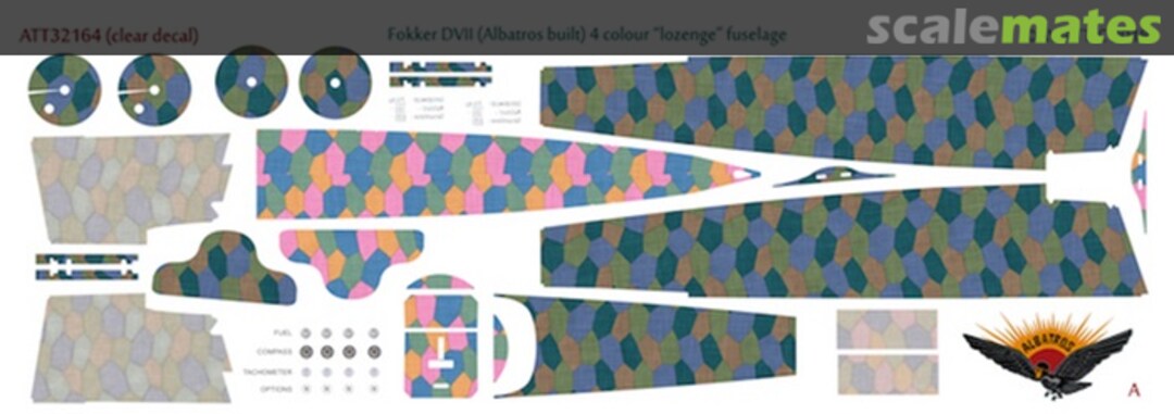 Boxart Fokker D.VII (Albatros built) 4 colour 'lozenge' fuselage (new fuselage set) ATT32164 Aviattic Boxart Fokker D.VII (Albatros built) 4 colour 'lozenge' fuselage (new fuselage set) ATT32164 Aviattic