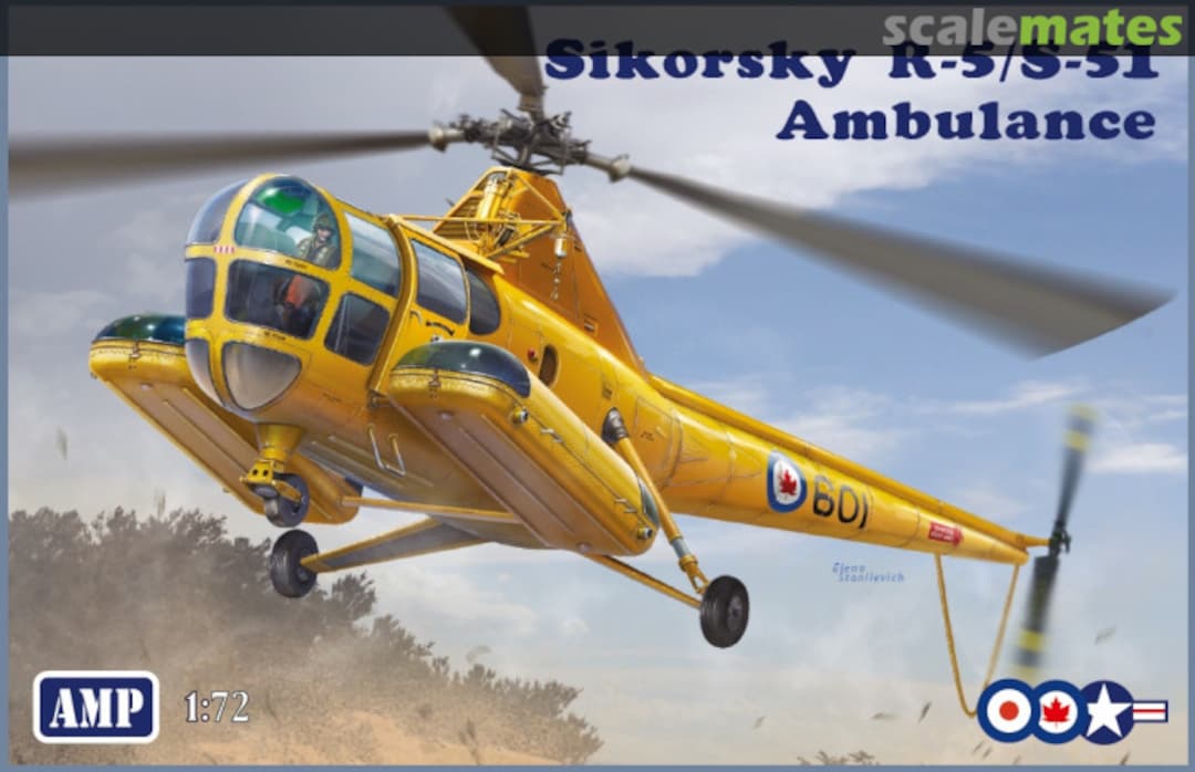 Boxart Sikorsky R-5/S-51 Ambulance 72012 AMP Boxart Sikorsky R-5/S-51 Ambulance 72012 AMP