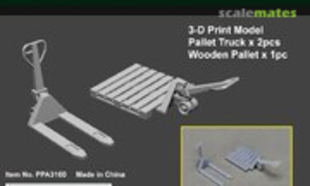 1:72 Pallet Trucks & Wooden Pallet (J's Work PPA3160) PPA3160