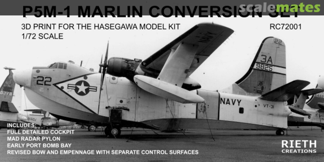 Boxart Martin P5M-1 Marlin 3D Printed Resin Conversion Set RC72001 Rieth Creations