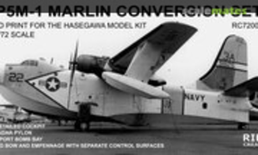 1:72 Martin P5M-1 Marlin 3D Printed Resin Conversion Set (Rieth Creations RC72001) RC72001