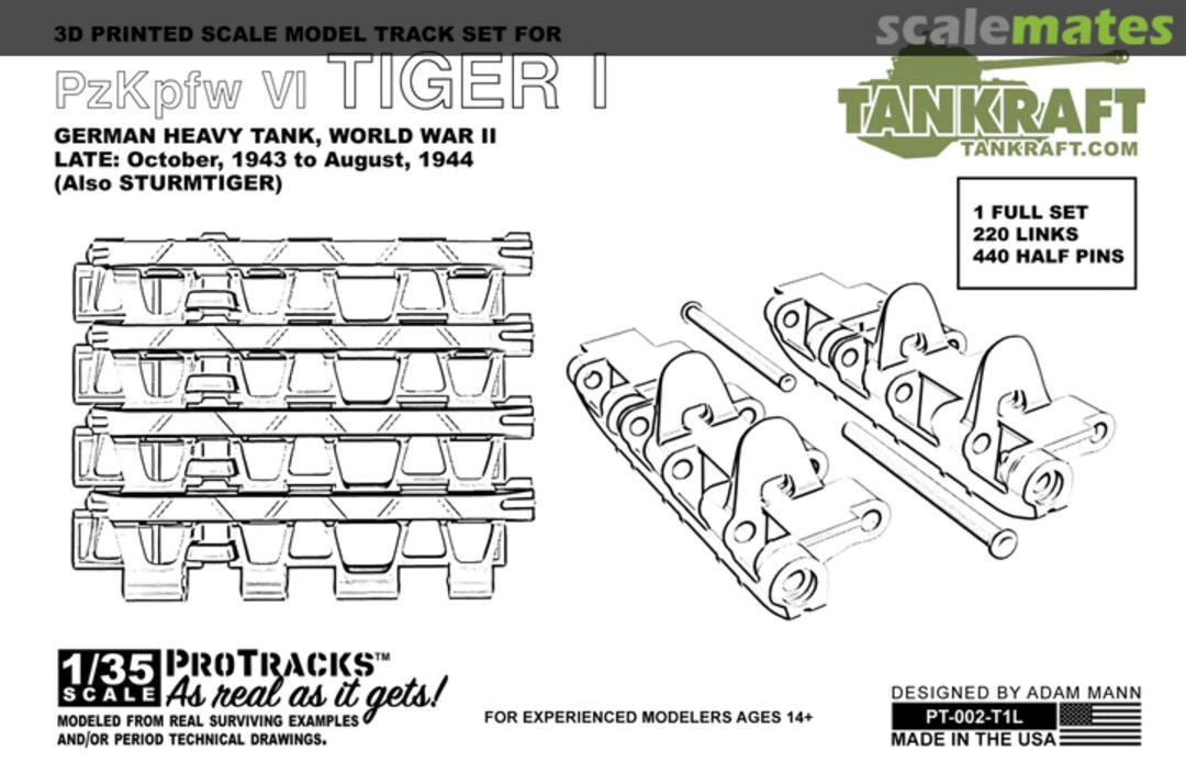Boxart PzKpfw VI Tiger I Late (Oct '43-Aug '44) PT-002-T1L Tankraft Boxart PzKpfw VI Tiger I Late (Oct '43-Aug '44) PT-002-T1L Tankraft