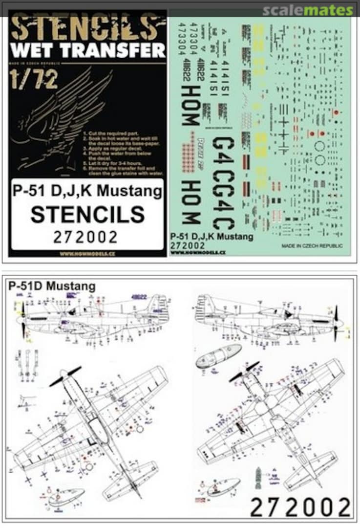 Boxart P-51 D, J, K Mustang STENCILS 272002 HGW Models Boxart P-51 D, J, K Mustang STENCILS 272002 HGW Models