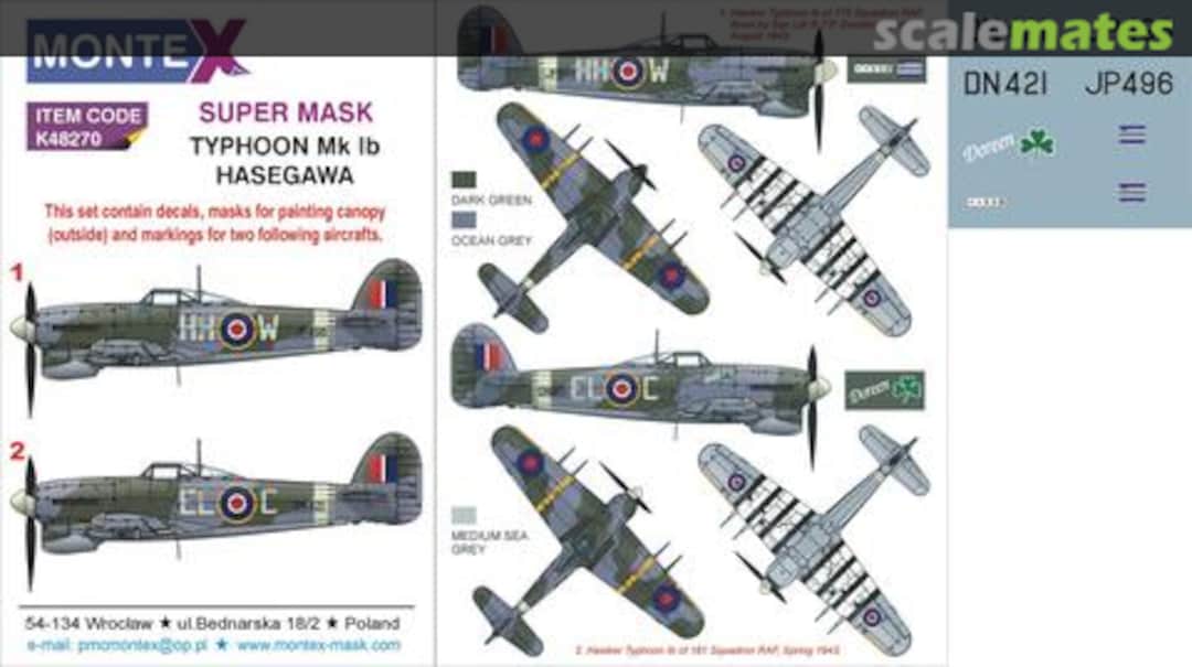 Boxart Hawker Typhoon Mk.Ib K48270 Montex Boxart Hawker Typhoon Mk.Ib K48270 Montex