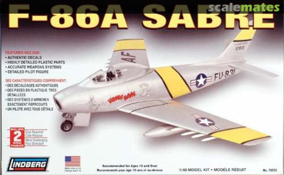 Boxart F-86A Sabre 70553 Lindberg Boxart F-86A Sabre 70553 Lindberg