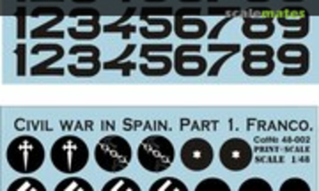 1:48 Civil War in Spain. (Print Scale 48-002) 48-002