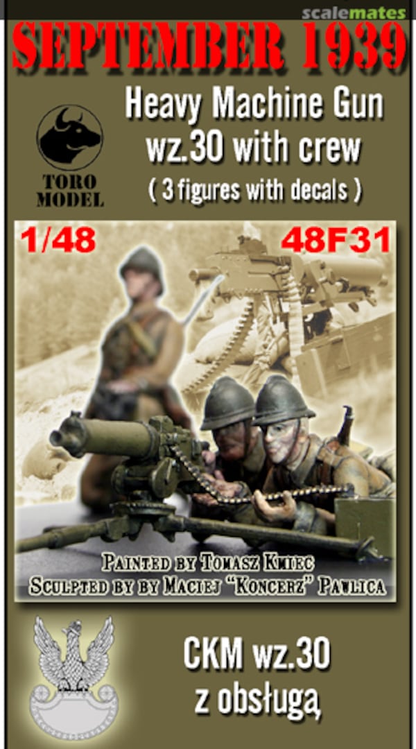 Boxart September 1939 - Heavy machine gun wz.30 with crew 48F31 ToRo Model Boxart September 1939 - Heavy machine gun wz.30 with crew 48F31 ToRo Model