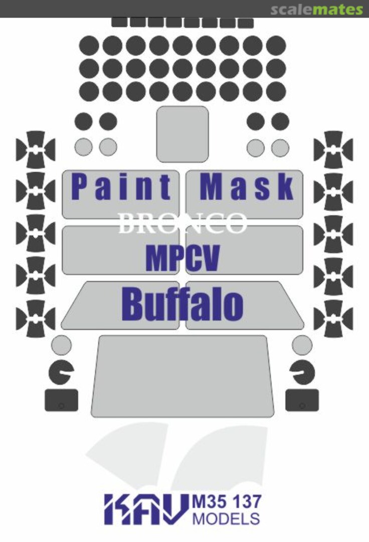 Boxart Buffalo MPCV paint mask (Bronco) KAV M35 137 KAV models Boxart Buffalo MPCV paint mask (Bronco) KAV M35 137 KAV models