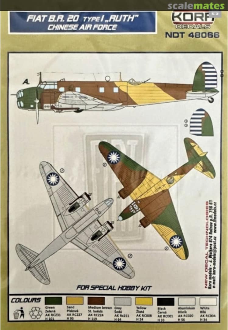 Boxart Fiat B.R. 20 Type I "Ruth" NDT48066 Kora Models