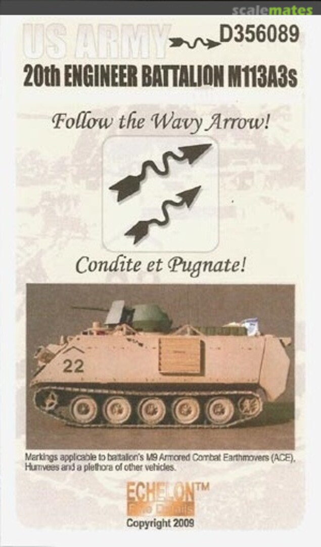 Boxart 20th Engineer Battalion M113A3s in OIF D356089 Echelon Fine Details Boxart 20th Engineer Battalion M113A3s in OIF D356089 Echelon Fine Details