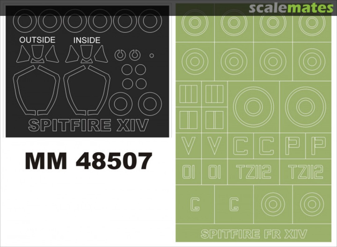 Boxart Spitfire Mk.XIV AIRFIX 05135 MM48507 Montex Boxart Spitfire Mk.XIV AIRFIX 05135 MM48507 Montex