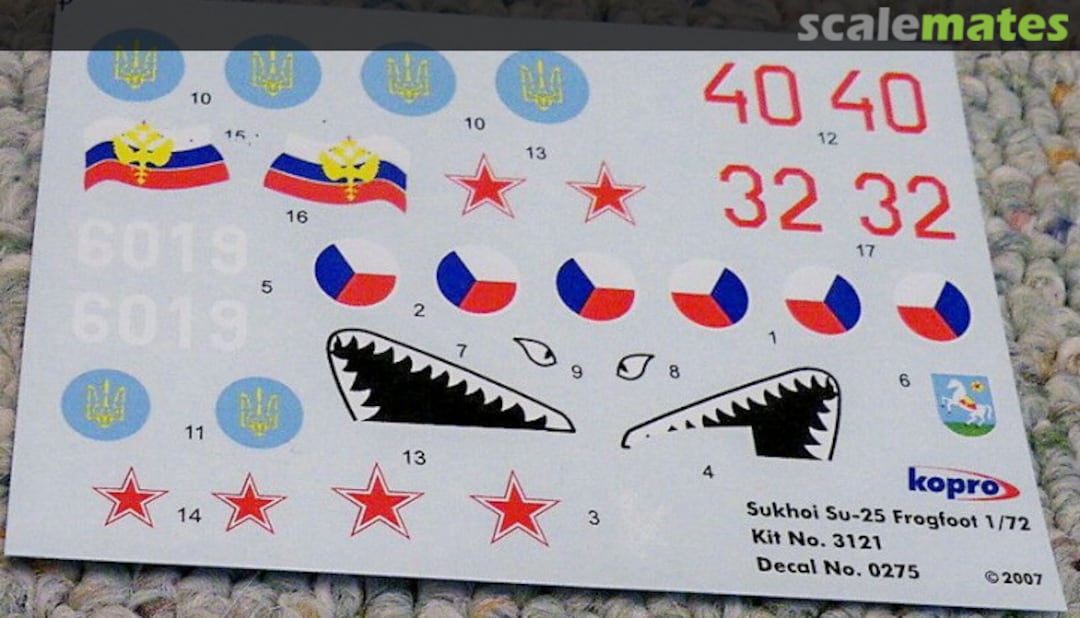 Boxart Sukhoi Su-25 Fogfoot 3121 Kopro Boxart Sukhoi Su-25 Fogfoot 3121 Kopro