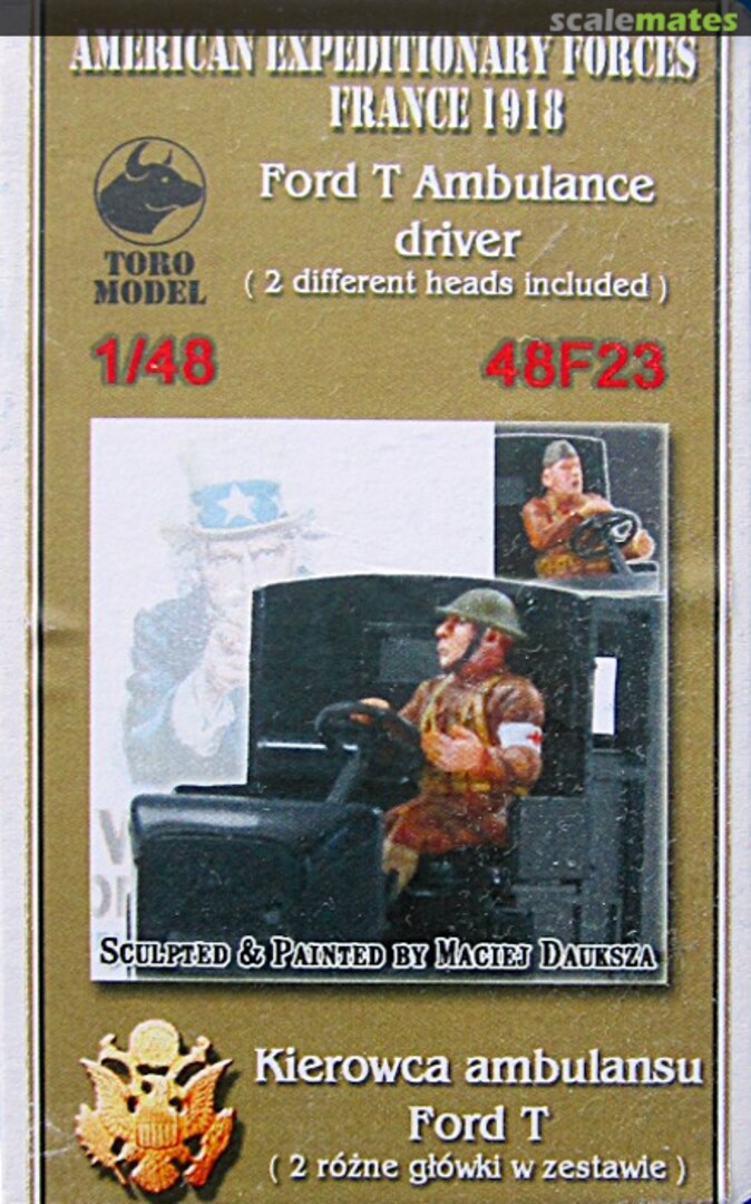 Boxart Ford T Ambulance driver 48F23 ToRo Model Boxart Ford T Ambulance driver 48F23 ToRo Model