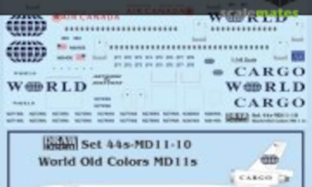 1:144 World Airways Old Colors MD-11s (Draw Decal 44-MD11-10) 44-MD11-10