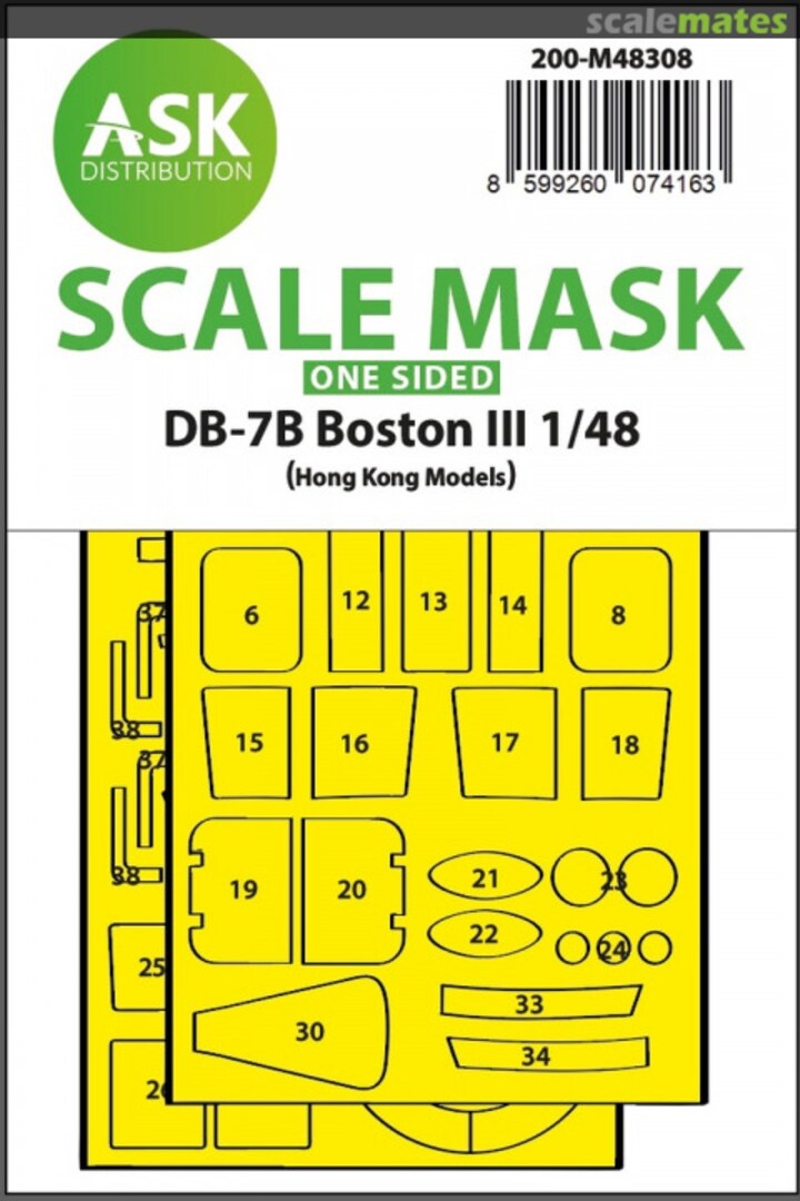 Boxart DB-7B Boston III masks 200-M48308 ASK