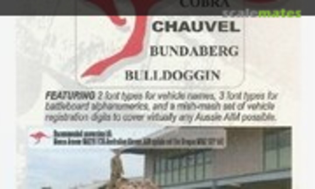 1:35 Australian M1A1 AIM Abrams Markings (Echelon Fine Details D356041) D356041