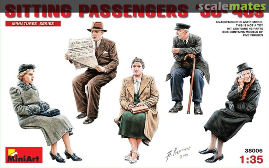 Boxart Sitting Passengers '30-'40s 38006 MiniArt Boxart Sitting Passengers '30-'40s 38006 MiniArt