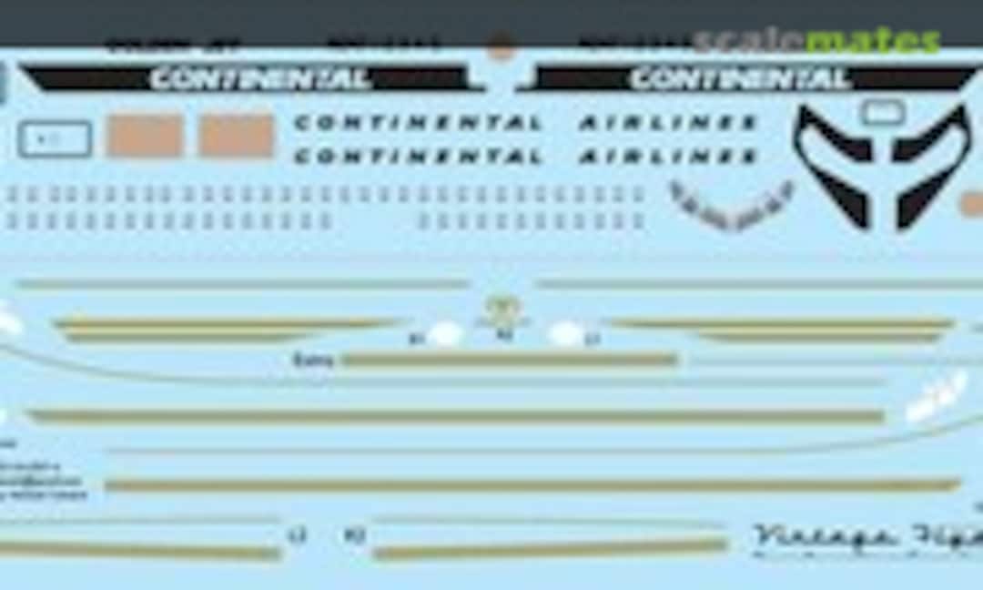 1:125 727 Continental (Del) (Vintage Flyer Decals VFD125-037) VFD125-037