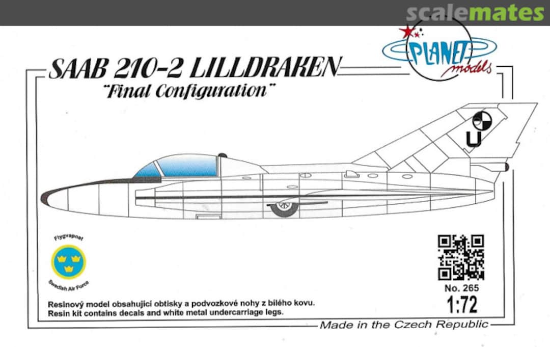 Boxart 210-2 Lilldraken "Final Configuration" 265 Planet Models Boxart 210-2 Lilldraken "Final Configuration" 265 Planet Models