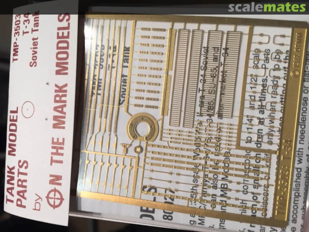 Boxart T-34 Soviet Tank PE TMP-3503 On the Mark Models Boxart T-34 Soviet Tank PE TMP-3503 On the Mark Models