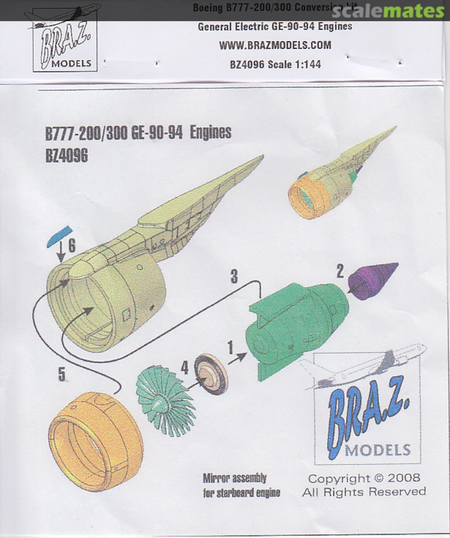 Boxart General Electric GE-90-94 Engines BZ4096 Bra.Z Models Boxart General Electric GE-90-94 Engines BZ4096 Bra.Z Models