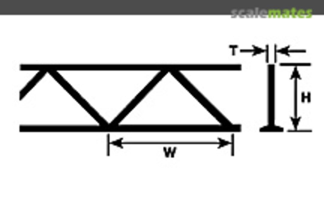 Boxart Open Web Truss - Warren Style 1 90412 Plastruct Boxart Open Web Truss - Warren Style 1 90412 Plastruct
