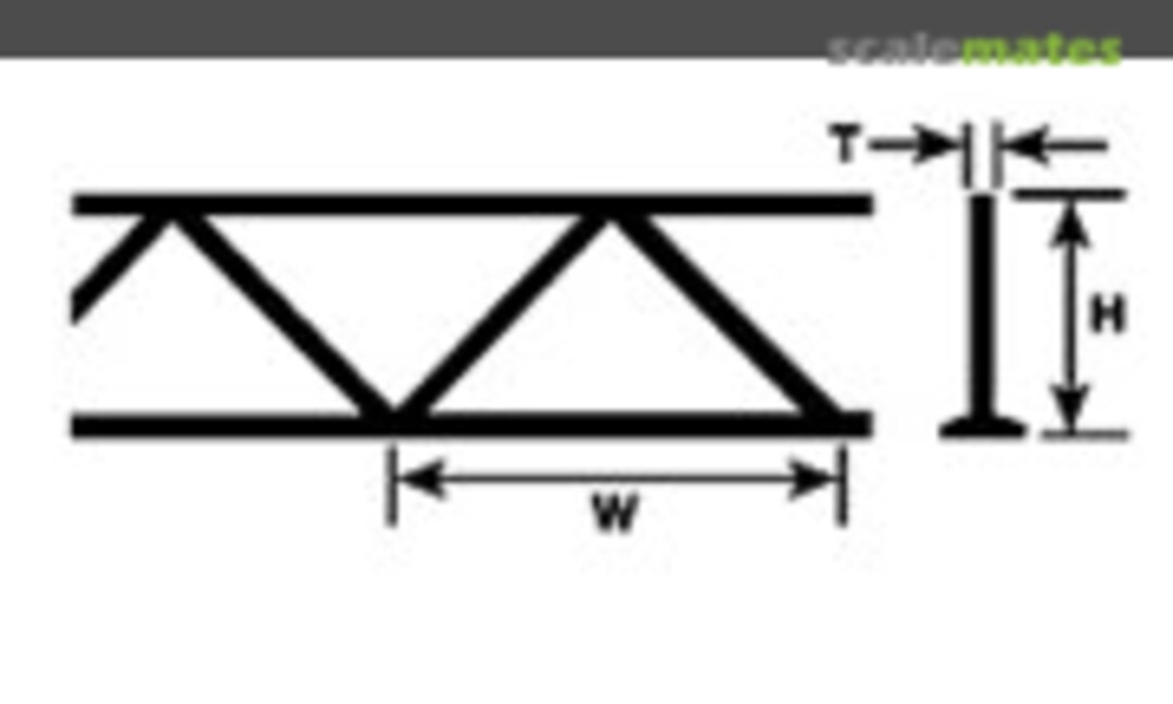 No Open Web Truss - Warren Style 1 (Plastruct 90412) 90412
