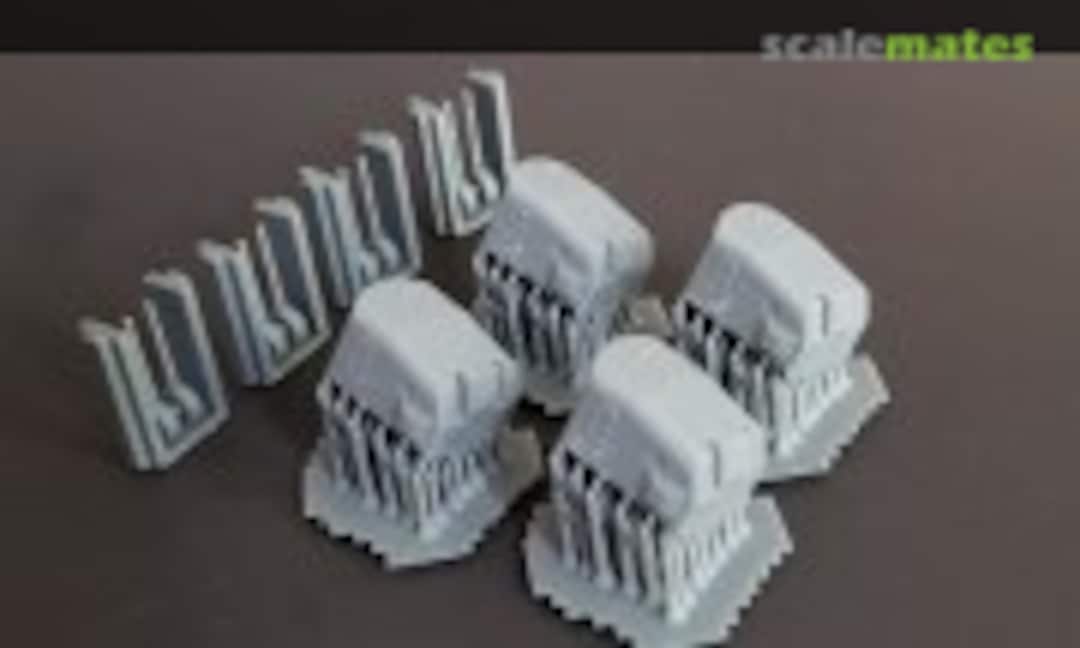 1:350 Porter-class and Somers-class Destroyer 5"/38 cal. Mk.22 Mounts (Model Monkey 350-5in38-Porter) 350-5in38-Porter