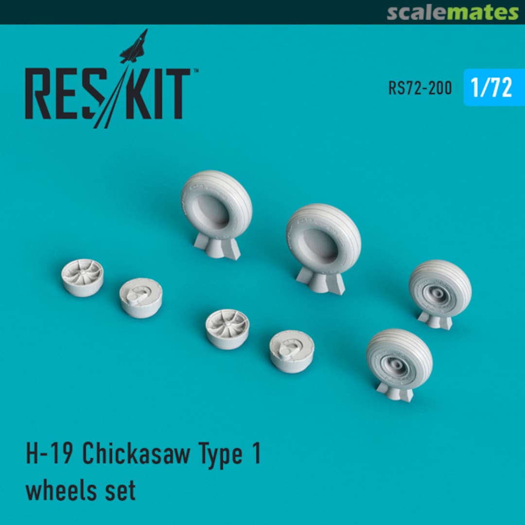 Boxart H-19 Chickasaw Type 1 wheels set RS72-0200 ResKit Boxart H-19 Chickasaw Type 1 wheels set RS72-0200 ResKit